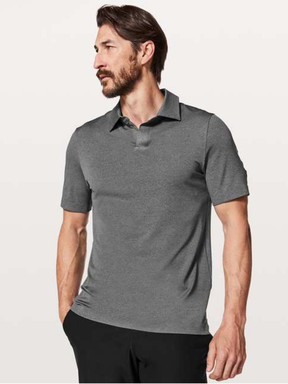 Men's Lululemon Capacity Polo in Grey, XL
